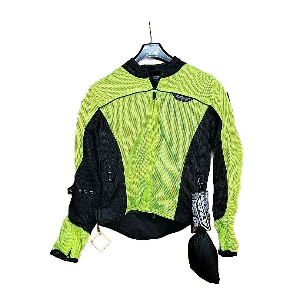 FLY Flux Air Jacket Mesh Breathable Padded Technical Riding Gear W/rain Liner Sm